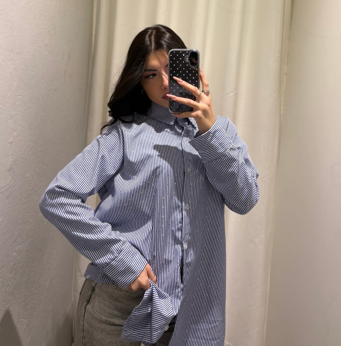 CAMICIA LINES BRILLANTINATA