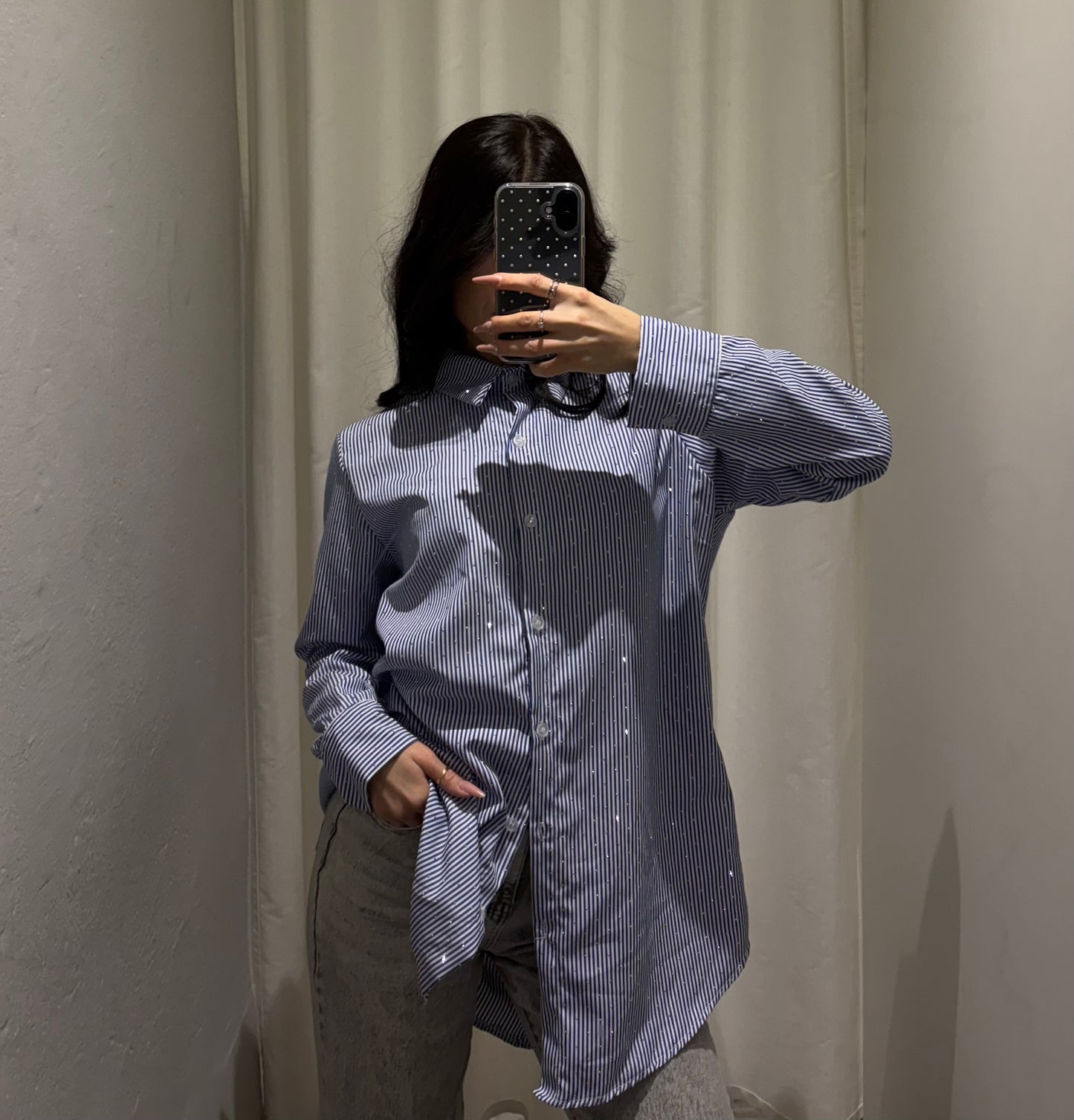 CAMICIA LINES BRILLANTINATA