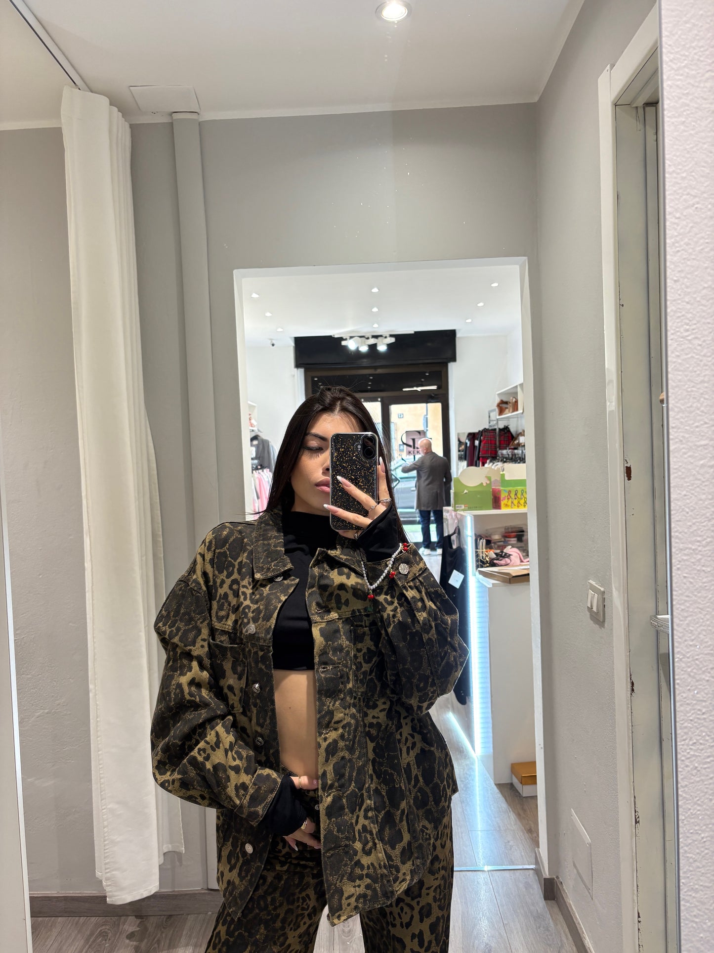 CAMICIA JEANS ANIMALIER