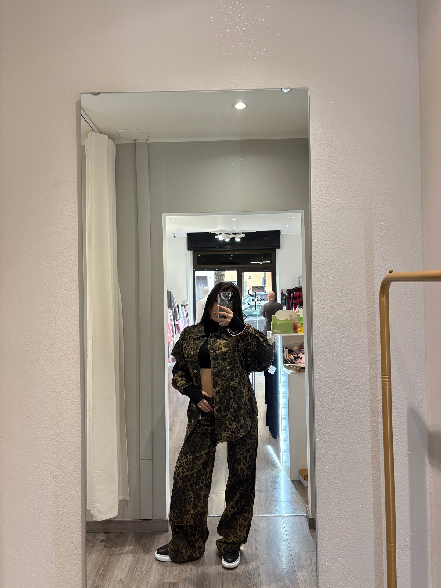 CAMICIA JEANS ANIMALIER