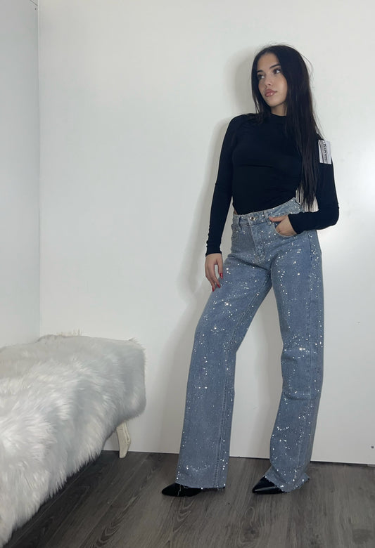 vendita online jeans luccicanti da donna